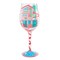 Lolita Barbie Living the Dreamlife Hand Painted Wine Glass 9.1in H